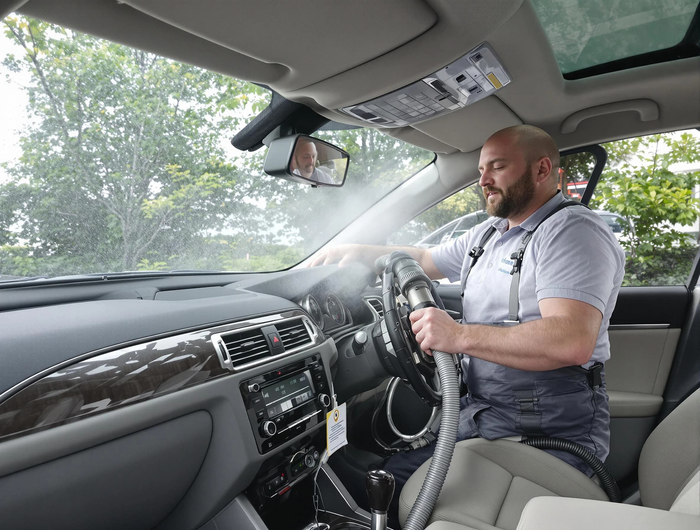 East Highland Park Air Duct Cleaning specialist performing professional car duct cleaning in East Highland Park