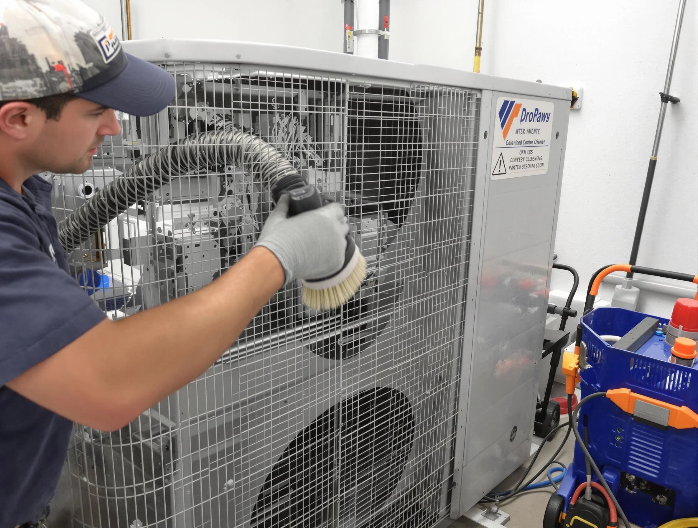 East Highland Park Air Duct Cleaning specialist performing precision AC coil cleaning for improved system performance in East Highland Park