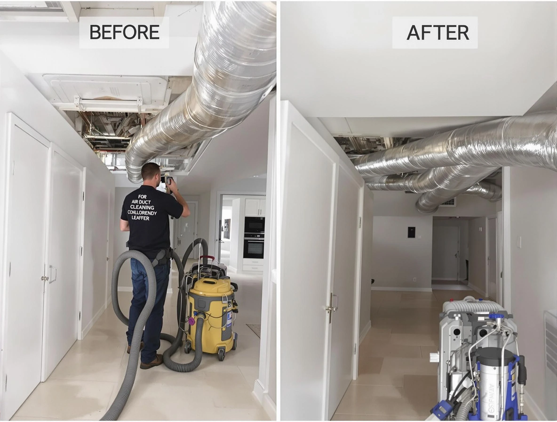 East Highland Park Air Duct Cleaning professional performing thorough air duct cleaning in East Highland Park